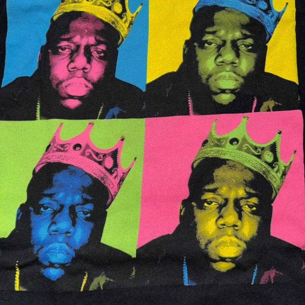 Notorious B.I.G. Graphic Tee Pop Art Crown Shirt Black Men’s Size M Hip Hop